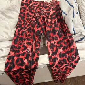 Terez red leopard leggings. Size small